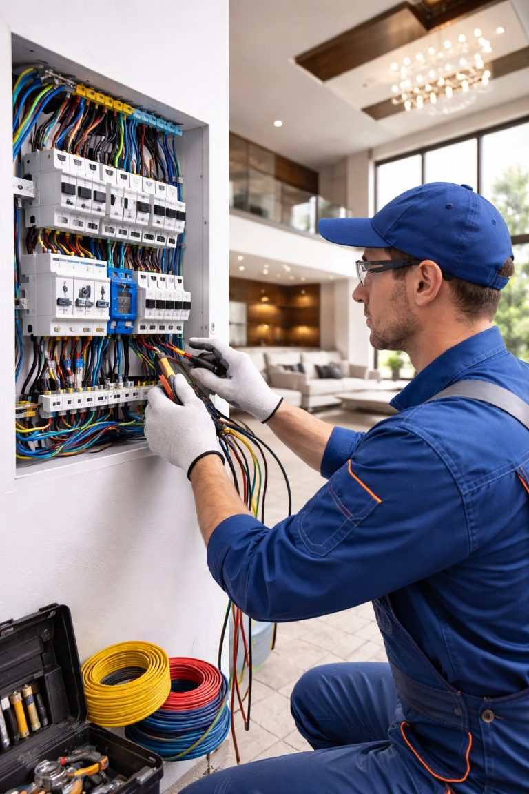 Ilustrație pentru Instalații electrice pentru vile și duplexuri – soluții complete de la zero